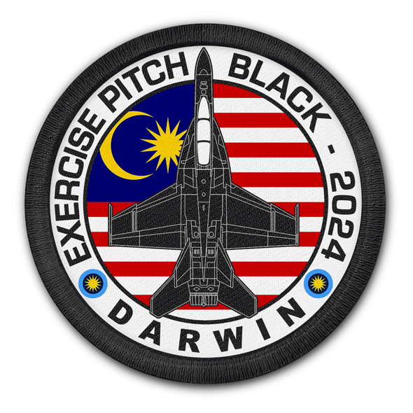 ROYAL MALAYSIAN AIR FORCE F/A-18 HORNET PITCH BLACK 2024 PATCH