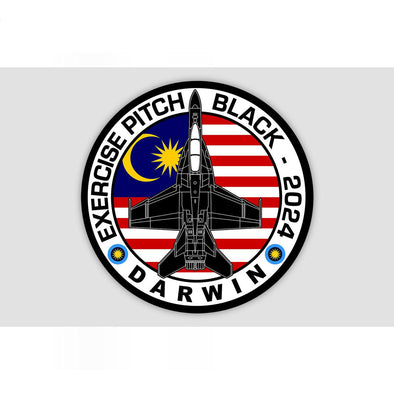 ROYAL MALAYSIAN AIR FORCE F/A-18 HORNET PITCH BLACK 2024 Sticker