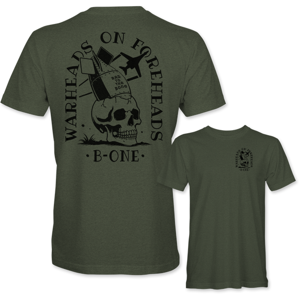 WARHEADS ON FOREHEADS B-1 BONE T-Shirt