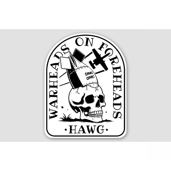 WARHEADS ON FOREHEADS A-10 WARTHOG Sticker