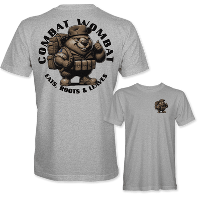 COMBAT WOMBAT 'EATS, ROOTS & LEAVES' T-Shirt