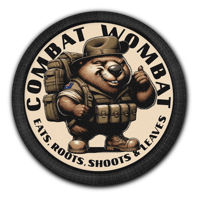 COMBAT WOMBAT 'EATS, ROOTS, SHOOTS & LEAVES' PATCH